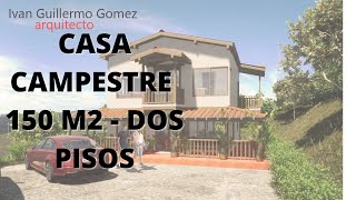 CASA CAMPESTRE DE 150 M2 ESTILO COLONIAL  DOS PISOS EN LA MESA DE LOS SANTOS [upl. by Geno]