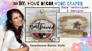 DIY Home Decor Wood Crafts  DIY Wood Crafts  DIY Farmhouse Rustic Home Decor Crafts 2024 [upl. by Loss85]