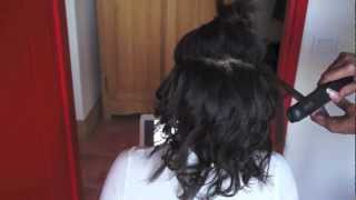 Lissagebouclage des cheveux en transition avec repousses  GHD [upl. by Esteban397]