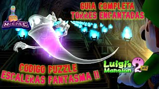 Luiguis Mansion 2 HD Guia Ubicacion Gemas TORRES ENCANTADAS CODIGO PUZZLE ESCALERAS FANTASMAS [upl. by Ylebmik153]