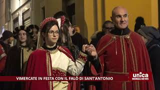 Vimercate in festa con il falò di SantAntonio [upl. by Llennahs800]