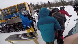 Cat Skiing at Sugarloaf’s Burnt Mountain First Run [upl. by Kathy985]