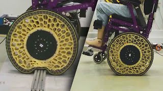 New Wheels Help Wheelchairs Climb Stairs [upl. by Cryan]