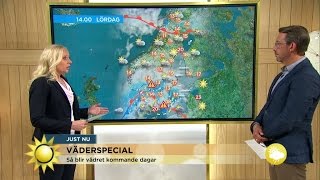 Väderspecial Så blir vädret kommande dagar  Nyhetsmorgon TV4 [upl. by Wendell]