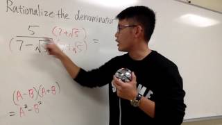 Q16 Rationalize the denominator by using the conjugate [upl. by Codie]