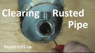 How To Clear Rusted Pipe To Restore Water Flow Using CLR [upl. by Lem]