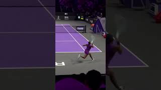 Coco Gauff great footwork and intensity during her WTA Finals Final match in Riyadh wta wtafinals [upl. by Aivekahs]