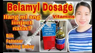 Belamyl Vitamins Dosage Ilang ml ang ituturok o iiinject natin na vitamins sa mga alagang baboy [upl. by Terraj837]