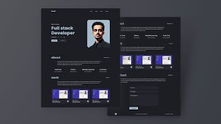 Build a Responsive Portfolio Website Using HTML CSS JavaScript  Responsive Website Design [upl. by Agni]