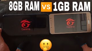 1Gb Ram VS 8Gb Ram Free fire [upl. by Enitsyrk]