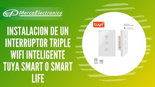 Como instalar un interruptor triple táctil inteligente wifi Tuya Smart o Smart Life [upl. by Arahsak]