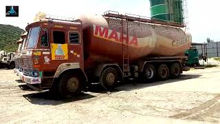 How Bulker Truck Loading Cement in Silo Container in RMC PLANT Bulker Truck Cement Silo [upl. by Ardnovahs]