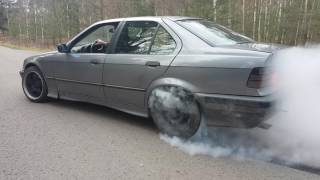 BMW E36 325 M50B25NV WELDED DIFF 373 BURNOUT part I [upl. by Petrie]