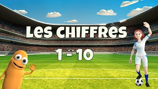 Les chiffres 1 à 10  Numbers in French 1 to 10 [upl. by Rodoeht]