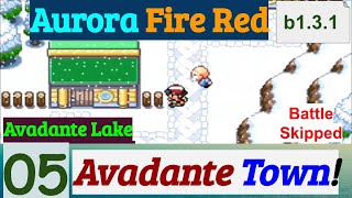 Pokemon Aurora Fire Red Part 5 PokeFan Exploring Avadante Town amp Lake  GBA Rom Hack [upl. by Notffilc]