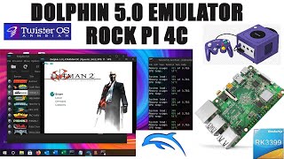 ROCK PI 4C DOLPHIN 50 EMULATOR  TWISTER OS ARMBIAN  PANFROST  RK3399 [upl. by Eylatan]