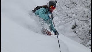 First lines of 2018  skiing some powder [upl. by Eelynnhoj468]