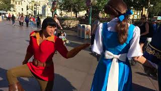 Gaston wont stop bugging Belle and Beast  Disneyland [upl. by Renwick]