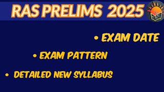 RAS Prelims  Syllabus  Exam Date  Exam Pattern  RPSC [upl. by Akcimahs]