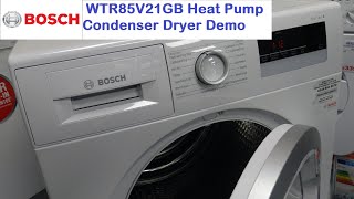 Bosch WTR85V21GB Heat Pump Condenser Dryer [upl. by Eillek]