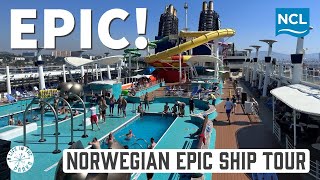 Norwegian Epic Full Ship Tour  Deck by Deck  BEST places  Studio Lounge [upl. by Aeneg]