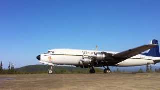 Everts Air Fuel DC6 Landing at Nixon Fork [upl. by Heilman179]