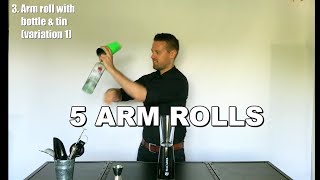 Flair bartending instruction video 4 5 Arm Rolls working flair [upl. by Nanek]