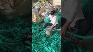 Cutting process of the nylon ropes [upl. by Astto]