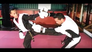 Point Fighting Kickboxing Techniques Tutorial DSide Defensive Side Kick by Josua Cruz [upl. by Onirefes]