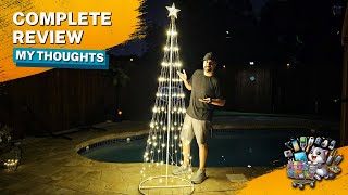 Yaheetech 75ft Christmas Cone Tree Review – Stunning LED Light Show [upl. by Brooks420]