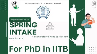 IITB PhD Admission for Spring Season 2024 25 [upl. by Calypso]