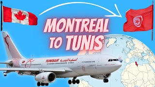 AVOID THIS FLIGHT Tunisairs Longest Route in ECONOMY  Montreal to Tunis [upl. by Jahdai]