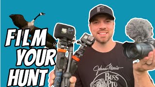 How we film DUCK amp GOOSE hunts  Action Cameras Canon R7 360 and Drone [upl. by Ranice895]