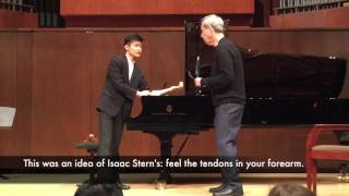 Weilerstein master class tendons that control left hand [upl. by Iknarf]