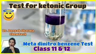 ketonic group detection testmeta dinitro benzene test functional groupOrganic compound practical [upl. by Nunnery431]