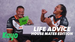 Footy players give life advice  NRL  Kayo Sports [upl. by Goeger]