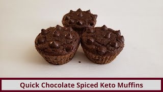 Quick Chocolate Spiced Keto Muffins Nut Free and Gluten Free [upl. by Penelopa319]