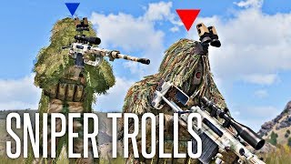 TROLLING UNAWARE SNIPERS  ArmA 3 King Of The Hill Sniper Gameplay [upl. by Christy698]