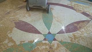 How to polish terrazzo in a professional highly skilled and amazing way [upl. by Enyaj]