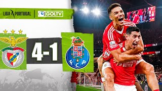 DOBLETE INFERNAL DEL FIDEO DI MARÍA EN EL CLÁSICO PORTUGUÉS  Benfica 41 Porto  Liga Portugal 2024 [upl. by Gale146]