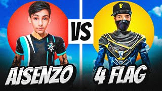 AISENZO FF 🇮🇳 Vs 4FLAG GAMER 🇳🇵 1vs1 With Nepali Legend 🍷🗿 4flaggamer [upl. by Steinman]