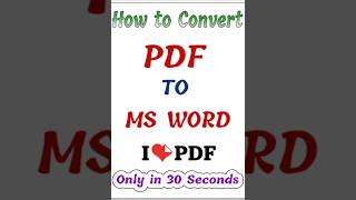 Pdf file ko Word me Convert Kaise Kare  How to convert pdf to Word 2023 [upl. by Geesey799]