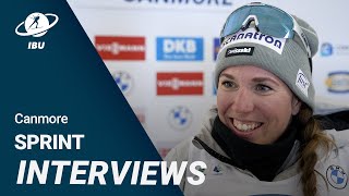 World Cup 2324 Canmore Women Sprint Interviews [upl. by Imoyn]