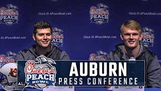 Jarrett Stidham Daniel Carlson and Chip Lindsey preview the Peach Bowl [upl. by Koby]