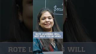 Rote learning wont help you in UPSC RoteLearningWontHelp UPSCPreparation SmartLearningForUPSC [upl. by William]