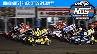 World of Outlaws NOS Energy Drink Sprint Cars  River Cities Speedway  August 25 2023  HIGHLIGHTS [upl. by Ynaffik598]