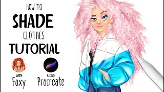 How I shade clothes tutorial in Procreate [upl. by Esyahc]