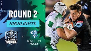 Glasgow Warriors v Benetton  Highlights  Round 2  URC 202425 [upl. by Eadrahs]