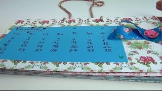 DIY Kalender 2015  Kalender ganz einfach selber machen  VERLOSUNG GESCHLOSSEN  deutsch [upl. by Bonnibelle]