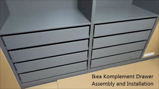 Ikea Komplement Drawer Assembly and Installation [upl. by Sibie]